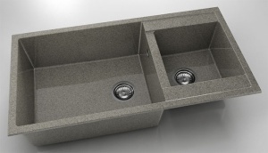 Chiuveta FAT cu doua cuve 95x49x21 Granixit - Img 2