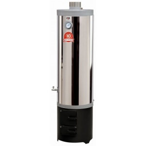 Boiler pe lemne inox 120 L cu focar usi de fonta FM - Img 2