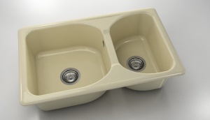 Chiuveta FAT cu doua cuve 80 X 49 X 21 Marmura compozita - Img 18