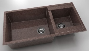 Chiuveta FAT cu doua cuve 95x49x21 Granixit - Img 19