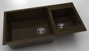 Chiuveta FAT cu doua cuve 95x49x21 Granixit - Img 29