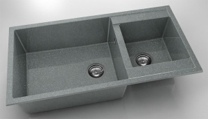 Chiuveta FAT cu doua cuve 95x49x21 Granixit - Img 39
