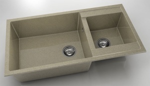 Chiuveta FAT cu doua cuve 95x49x21 Granixit - Img 49