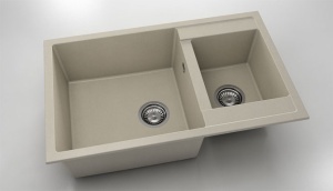Chiuveta FAT cu doua cuve 80x49x21 Fatgranit - Img 5