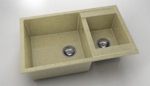 Chiuveta FAT cu doua cuve 80x49x21 Granixit - Img 26