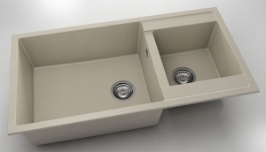 Chiuveta FAT cu doua cuve 95x49x21 Fatgranit - Img 5