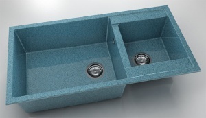 Chiuveta FAT cu doua cuve 95x49x21 Granixit - Img 16