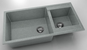 Chiuveta FAT cu doua cuve 95x49x21 Granixit - Img 36