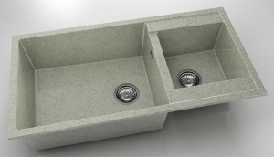 Chiuveta FAT cu doua cuve 95x49x21 Granixit - Img 46