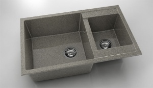 Chiuveta FAT cu doua cuve 80x49x21 Granixit - Img 3