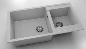 Chiuveta FAT cu doua cuve 90x49x21 Fatgranit - Img 4