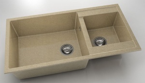 Chiuveta FAT cu doua cuve 95x49x21 Granixit - Img 13