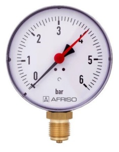 Manometru radial cu tub Bourdon RF100 plastic 0 - 6 bar