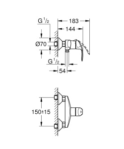 Baterie dus monocomanda 1/2″ Eurosmart - Img 3