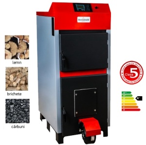 Cazan cu control electronic, functionare pe combustibil solid ECOWOOD PLUS 100 kw