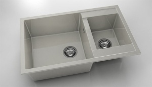 Chiuveta FAT cu doua cuve 80x49x21 Marmura compozita - Img 10