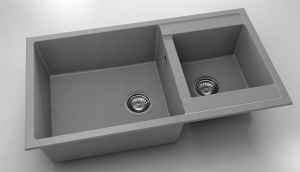 Chiuveta FAT cu doua cuve 90x49x21 Fatgranit - Img 2