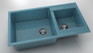 Chiuveta FAT cu doua cuve 90x49x21 Granixit - Img 16