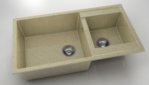Chiuveta FAT cu doua cuve 90x49x21 Granixit - Img 32