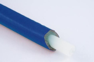Teava Tiemme cobra - pex alba, 16 x 2.0, colac 100 m , imbracata in izloatie albastra