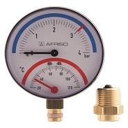 Termomanometru Radial TM80 0-10 bar cu ventil automat de inchidere