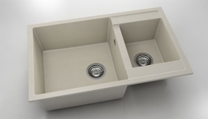 Chiuveta FAT cu doua cuve 80x49x21 Fatgranit - Img 6