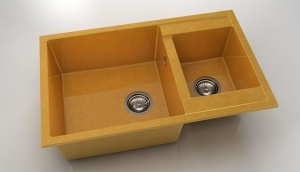 Chiuveta FAT cu doua cuve 80x49x21 Granixit - Img 7