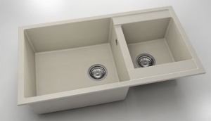 Chiuveta FAT cu doua cuve 90x49x21 Fatgranit - Img 6