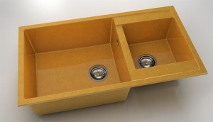 Chiuveta FAT cu doua cuve 90x49x21 Granixit - Img 6