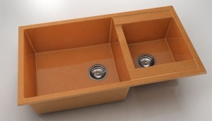Chiuveta FAT cu doua cuve 90x49x21 Granixit - Img 10