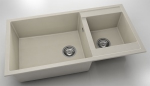 Chiuveta FAT cu doua cuve 95x49x21 Fatgranit - Img 6