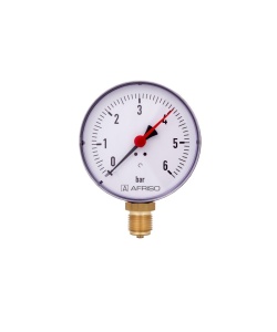 Manometru radial cu tub Bourdon RF63 plastic 0 - 6 bar