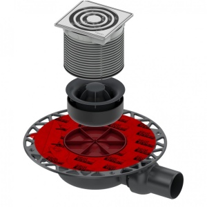 TECEdrainpointS 112 - Set complet de drenaj cu sifon extraplat, membrana antimiros si flansa universala Seal System - Img 2