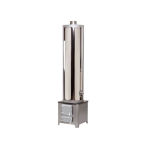 Boiler pe lemne inox 90 L cu focar economic FM
