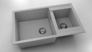 Chiuveta FAT cu doua cuve 80x49x21 Fatgranit - Img 3