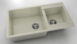 Chiuveta FAT cu doua cuve 90x49x21 Granixit - Img 43