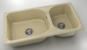 Chiuveta FAT cu doua cuve 95 X 49 X 2 Granixit