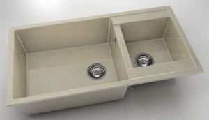 Chiuveta FAT cu doua cuve 95x49x21 Granixit - Img 14