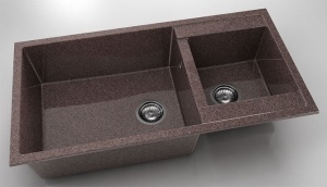 Chiuveta FAT cu doua cuve 95x49x21 Granixit - Img 24