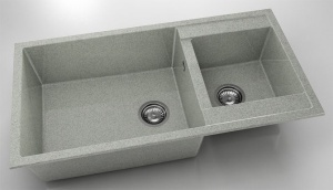Chiuveta FAT cu doua cuve 95x49x21 Granixit - Img 44