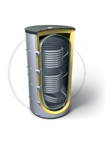Puffer-Acumulator agent termic pentru instalatiile de incalzire Tesy cu 2 serpentine 2000L V15/9S22000130F46P6C