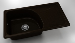 Chiuveta FAT cu blat dreapta 90 x 49 x 21 Marmura compozita - Img 3