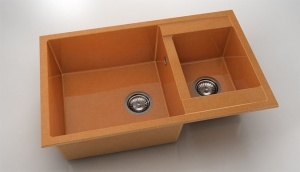 Chiuveta FAT cu doua cuve 80x49x21 Granixit - Img 11