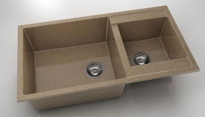 Chiuveta FAT cu doua cuve 90x49x21 Granixit - Img 12