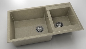 Chiuveta FAT cu doua cuve 90x49x21 Granixit - Img 47