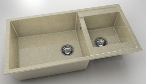 Chiuveta FAT cu doua cuve 95x49x21 Granixit