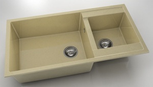 Chiuveta FAT cu doua cuve 95x49x21 Granixit - Img 41