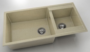 Chiuveta FAT cu doua cuve 95x49x21 Granixit - Img 51