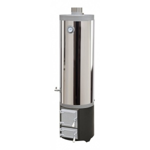 Boiler pe lemne inox 120 L cu focar usi de fonta FM