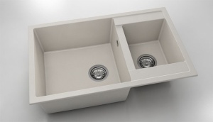 Chiuveta FAT cu doua cuve 80x49x21 Fatgranit - Img 7